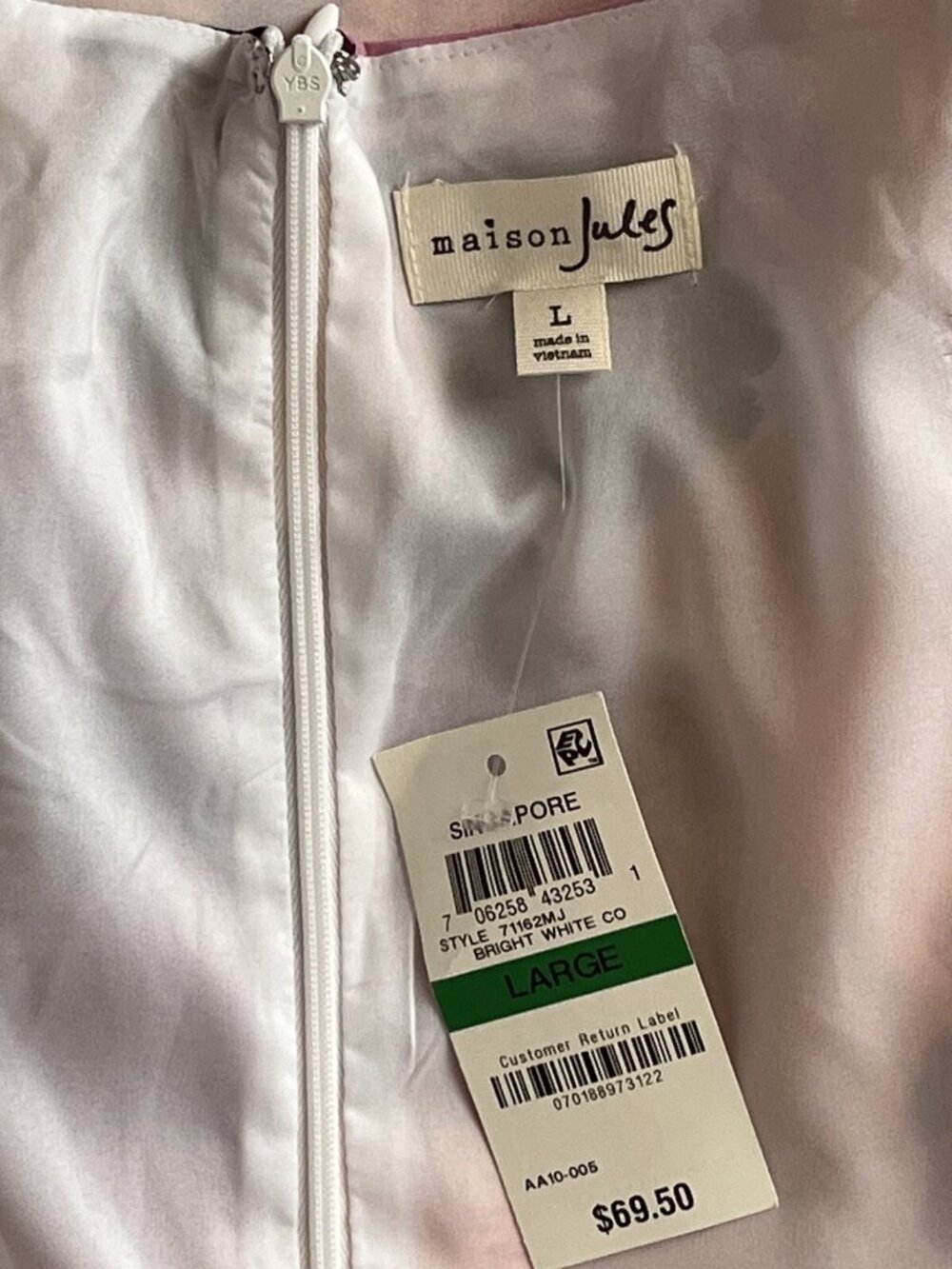 Maison Jules Fit & Flare Cocktail Dress Large Sleeveless - Picture 3 of 12